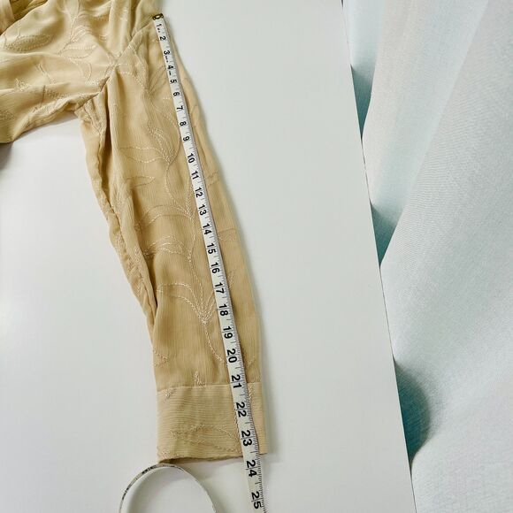 Vintage Blouse Large Sheer Blouse Flowy Evan Picone Vintage Floral Pattern Large - Picture 13 of 13